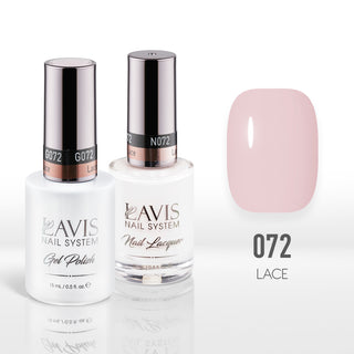  Lavis Gel Nail Polish Duo - 072 Beige Colors - Lace by LAVIS NAILS sold by DTK Nail Supply