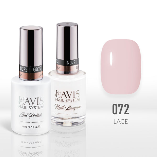  Lavis Gel Nail Polish Duo - 072 Lace by LAVIS NAILS sold by DTK Nail Supply