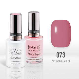 Lavis Gel Nail Polish Duo - 073 Pink Colors - Norwegian Salmon by LAVIS NAILS sold by DTK Nail Supply