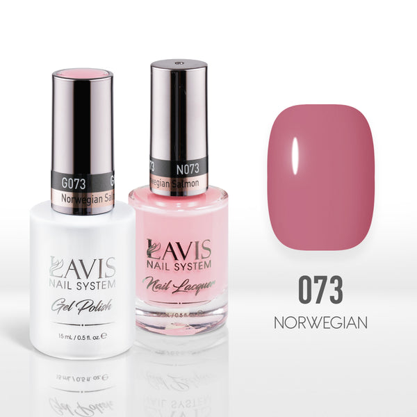  Lavis Gel Nail Polish Duo - 073 Norwegian Salmon by LAVIS NAILS sold by DTK Nail Supply