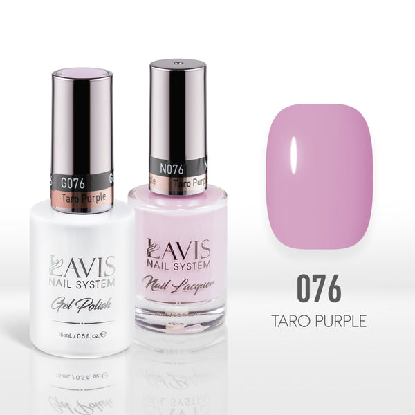  Lavis Gel Nail Polish Duo - 076 Taro Purple by LAVIS NAILS sold by DTK Nail Supply