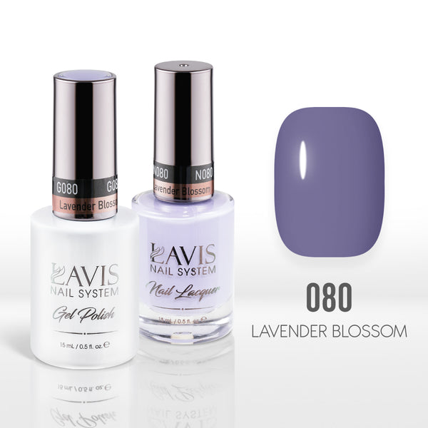  Lavis Gel Nail Polish Duo - 080 Lavender Blossom by LAVIS NAILS sold by DTK Nail Supply