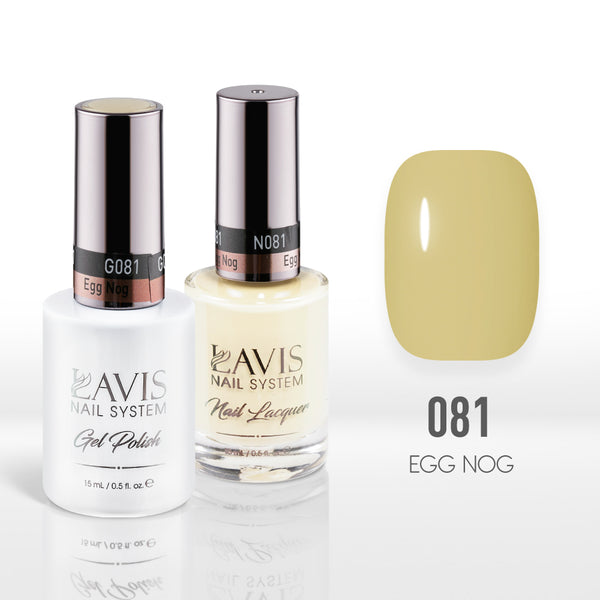 Lavis Gel Nail Polish Duo - 081 Egg Nog by LAVIS NAILS sold by DTK Nail Supply