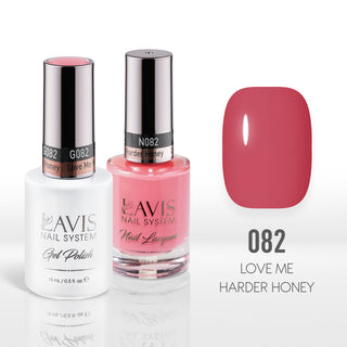  Lavis Gel Nail Polish Duo - 082 Orange, Coral Colors - Love Me Harder Honey by LAVIS NAILS sold by DTK Nail Supply