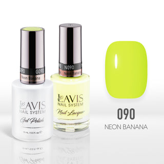  Lavis Gel Nail Polish Duo - 090 Yellow, Green, Neon Colors - Neon Banana by LAVIS NAILS sold by DTK Nail Supply