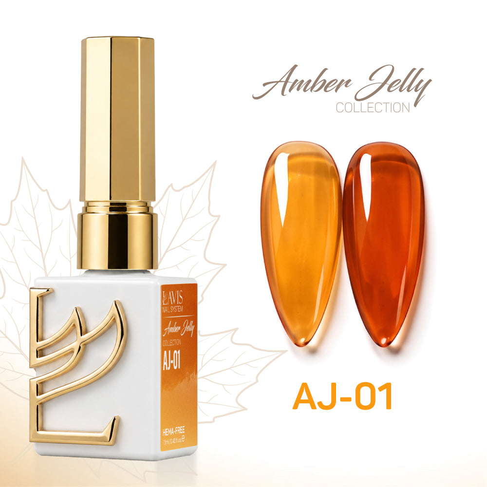 LAVIS Set 12 Colors - Gel Polish 0.5 oz - Amber Jelly Collection