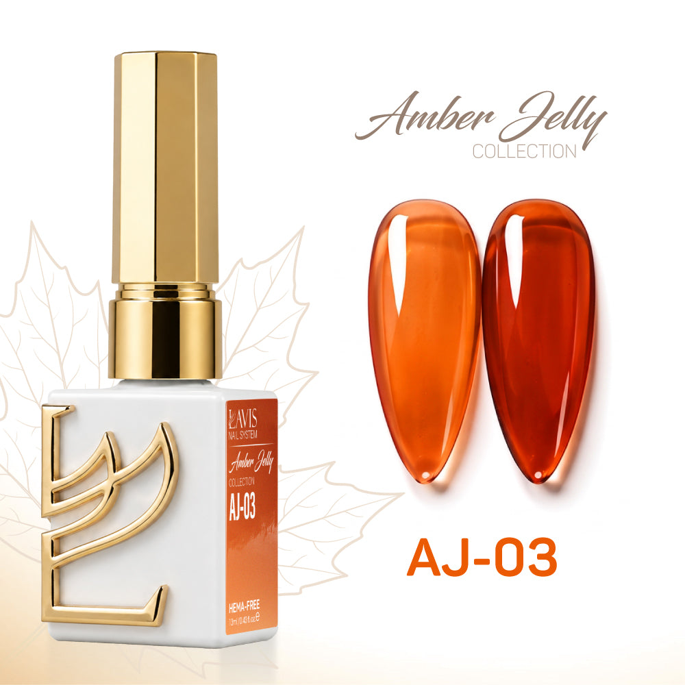 LAVIS Set 12 Colors - Gel Polish 0.5 oz - Amber Jelly Collection