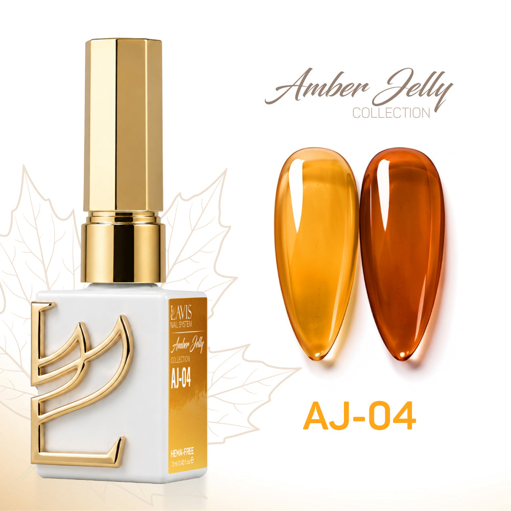 LAVIS Set 12 Colors - Gel Polish 0.5 oz - Amber Jelly Collection