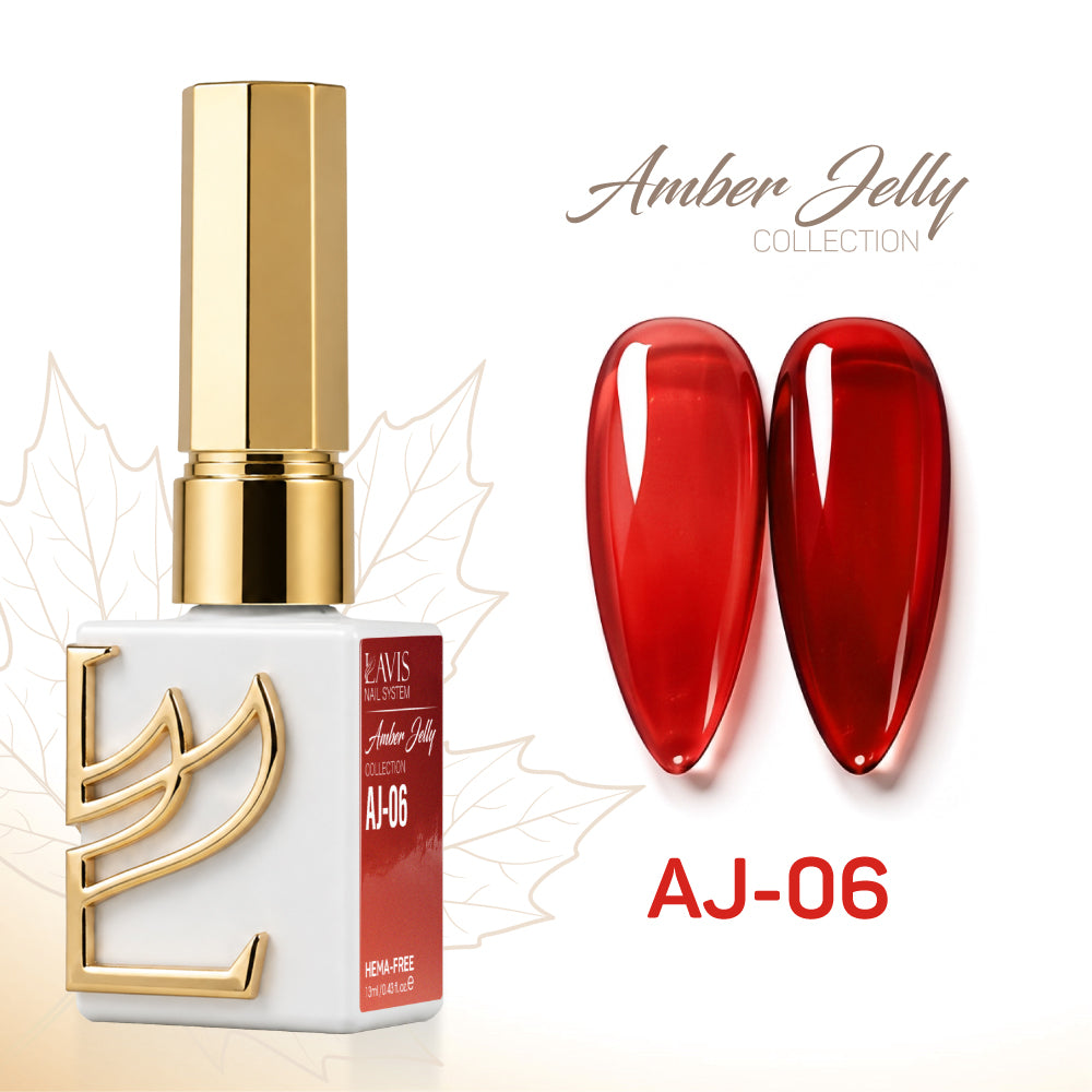 LAVIS Set 12 Colors - Gel Polish 0.5 oz - Amber Jelly Collection