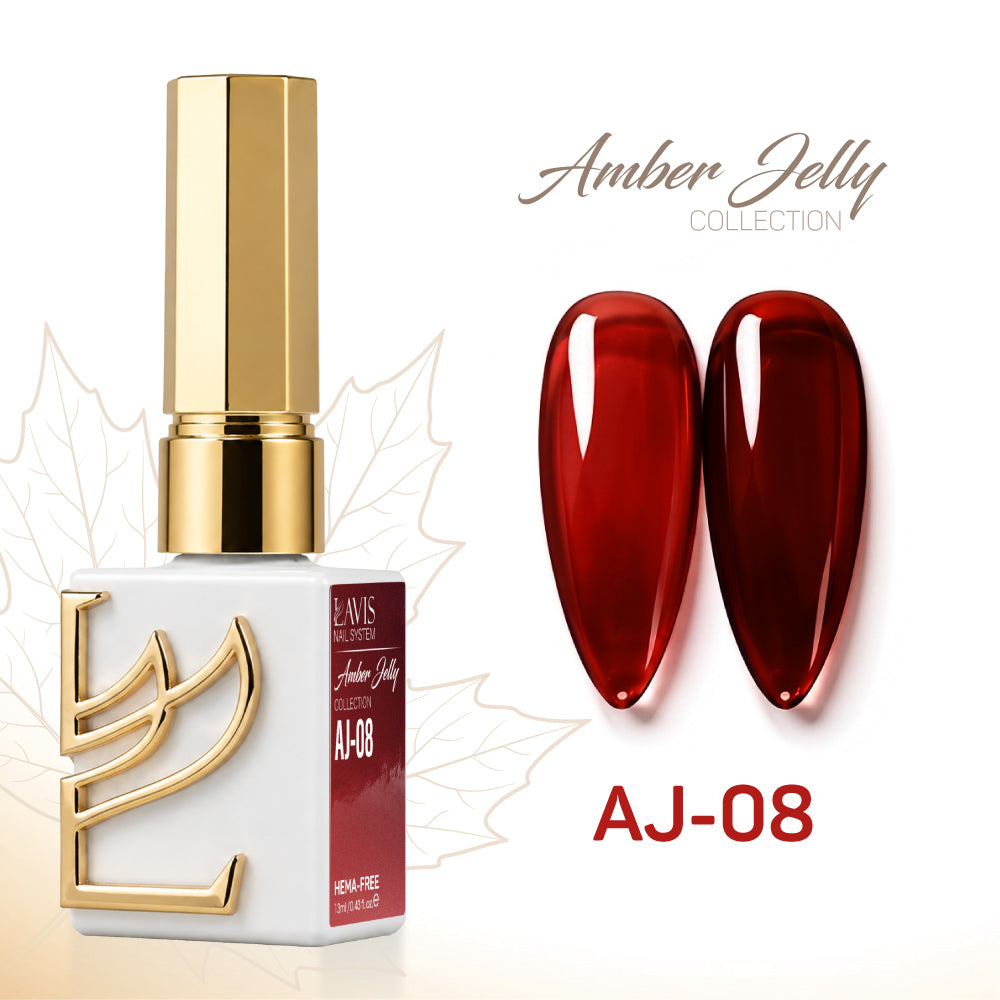 LAVIS Set 12 Colors - Gel Polish 0.5 oz - Amber Jelly Collection
