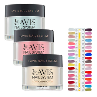 Lavis Acrylic & Dip Powder Part 1: 001-036 (36 Colors) 1oz