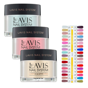  Lavis Acrylic & Dip Powder Part 1(36 Colors): 001-036 - 1oz by LAVIS sold by DTK Nail Supply