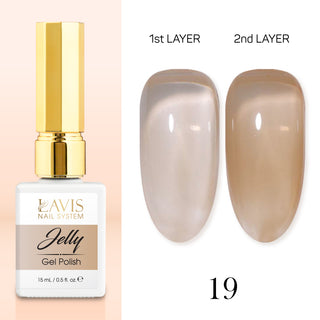 LAVIS Jelly Nude - 19 - Gel Polish 0.5oz - Honeymoon Collection