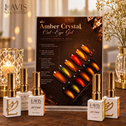 LAVIS Cat Eyes - Set 6 Colors - Gel Polish 0.5 oz - Amber Crytal Collection