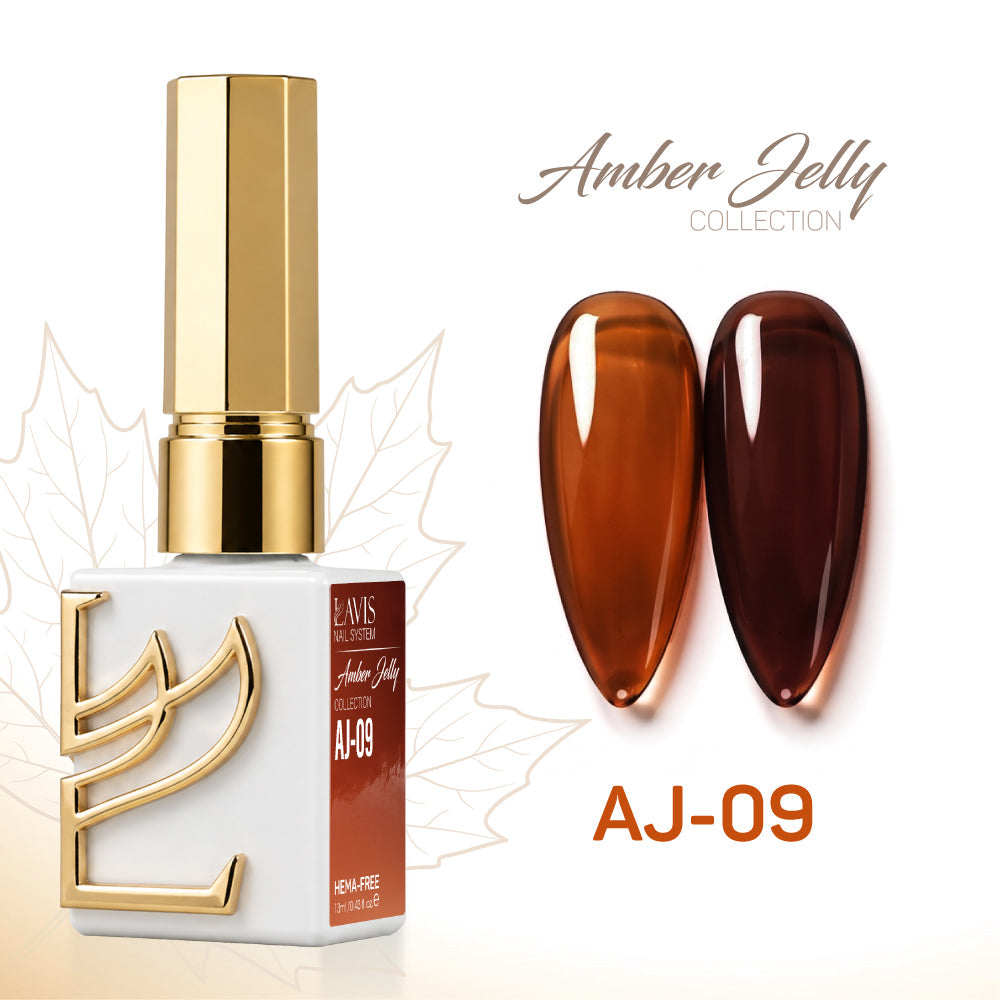 LAVIS Set 12 Colors - Gel Polish 0.5 oz - Amber Jelly Collection