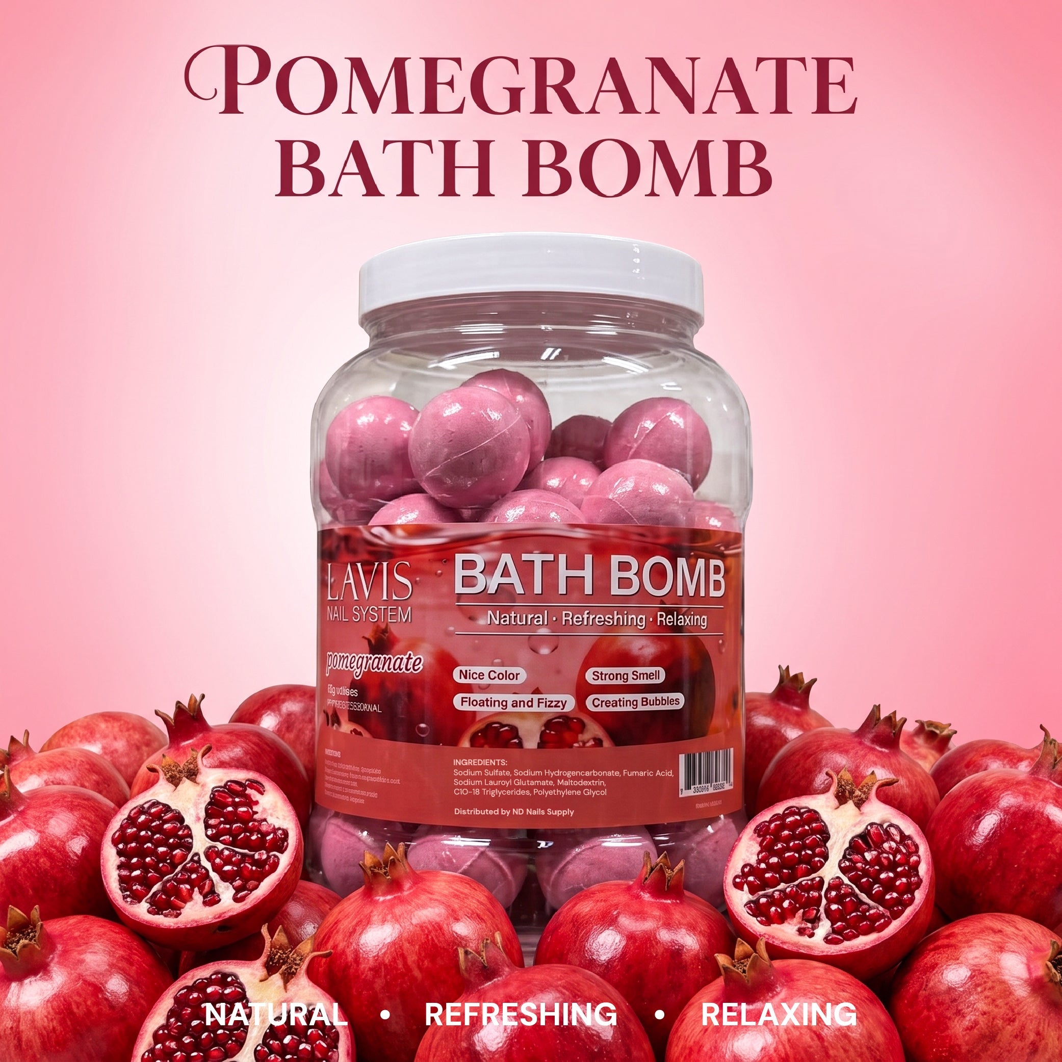LAVIS Bath Bomb - Pomegranate