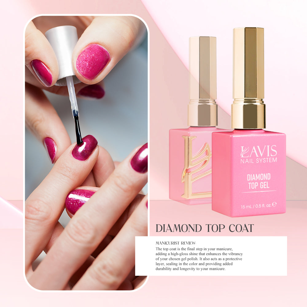  LAVIS Gel Polish Diamond Top Coat - 0.5 oz (New) by LAVIS NAILS sold by DTK Nail Supply