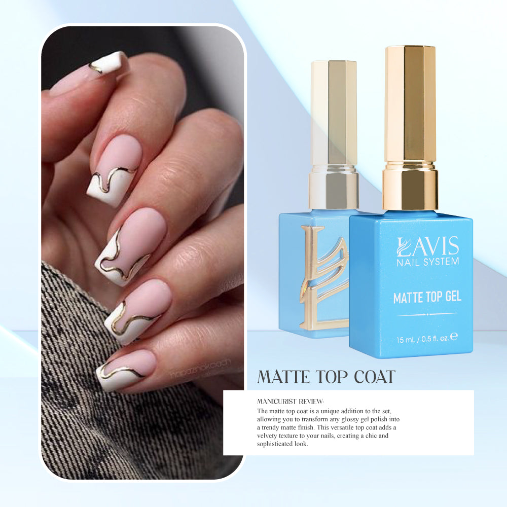  LAVIS Gel Polish Matte Top - 0.5 oz (New) by LAVIS NAILS sold by DTK Nail Supply