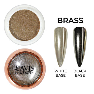 Classic Chrome Nail Powder - Brass