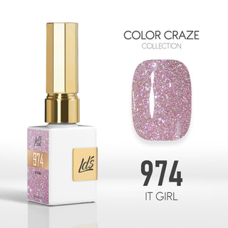 LDS Color Craze Gel Nail Polish - 974 It Girl - 0.5oz