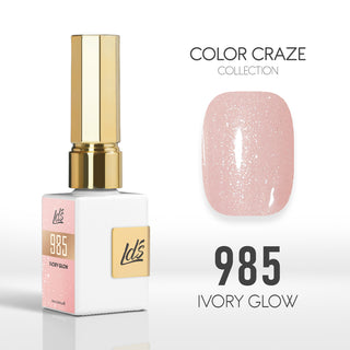 LDS Color Craze Gel Nail Polish - 985 Ivory Glow - 0.5oz