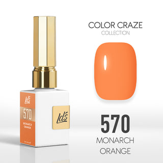  LDS Color Craze Gel Nail Polish - 570 Monarch Orange - 0.5oz by LDS COLOR CRAZE sold by DTK Nail Supply