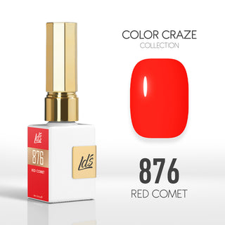 LDS Color Craze Collection - 876 Red Comet - Gel Polish 0.5oz