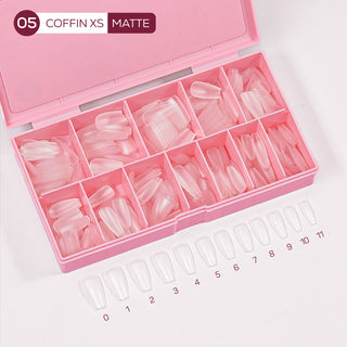 LDS - 05 Coffin XS Matte Nail Tips (Full Cover) (Box of 600PCS)