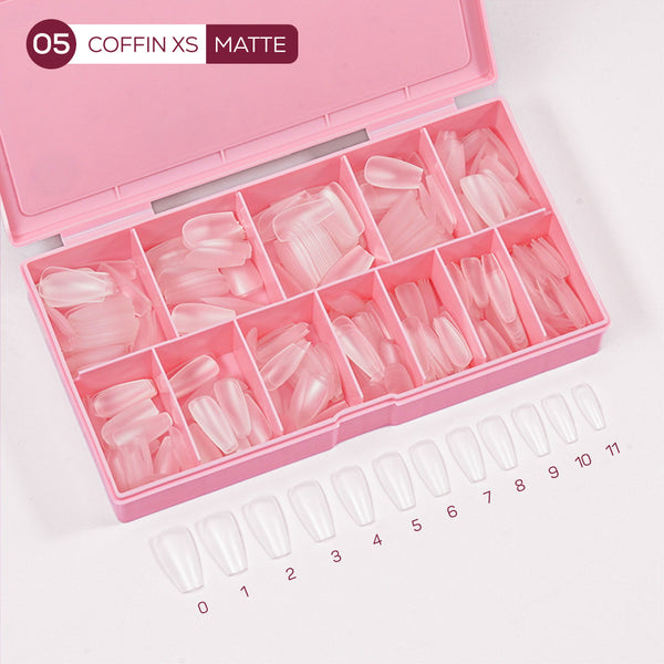LDS - 05 Coffin XS Matte Nail Tips (Full Cover) (Box of 600PCS)