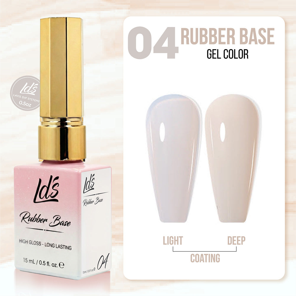 LDS Rubber Base Gel - RB-04 (Ver 2) - GEL POLISH 0.5 OZ - Bouncy Blush Collection