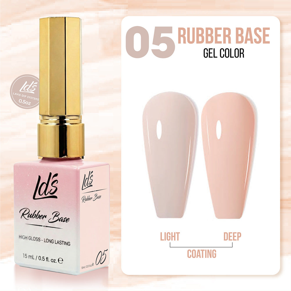 LDS Rubber Base Gel - RB-05 (Ver 2) - GEL POLISH 0.5 OZ - Bouncy Blush Collection