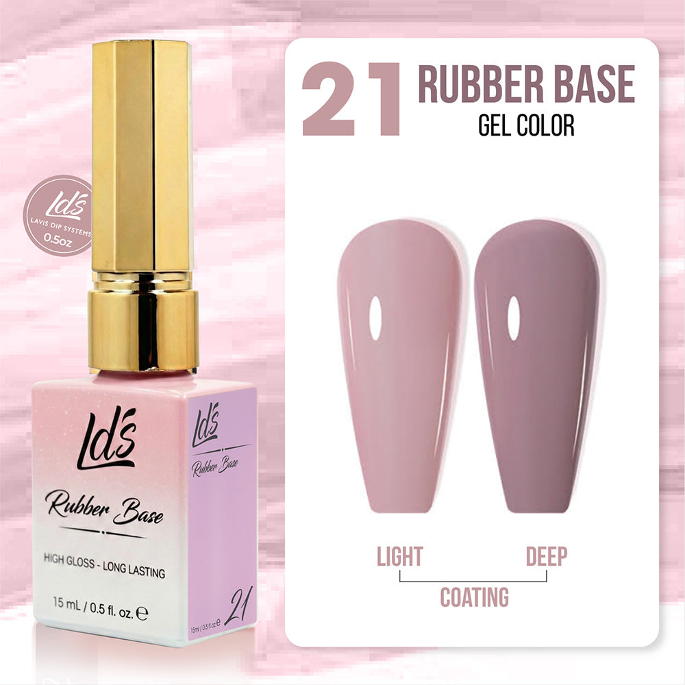 LDS Rubber Base Gel - RB-21 (Ver 2) - GEL POLISH 0.5 OZ - Bouncy Blush Collection
