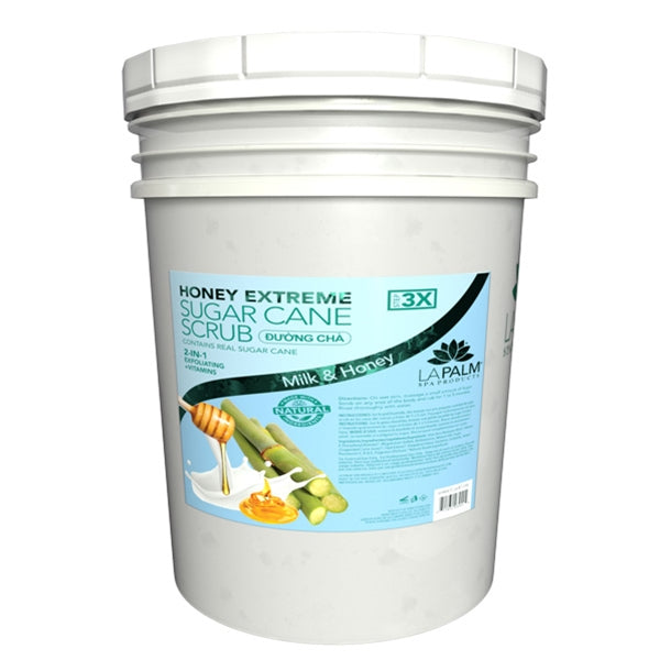  La Palm Sugar Cane Scrub - Milk & Honey - 1 Bucket by La Palm sold by DTK Nail Supply