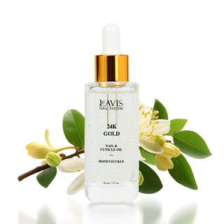  Lavis 24K Gold Nail & Cuticle Oil - Honeysuckle - 30mL by LAVIS NAILS TOOL sold by DTK Nail Supply