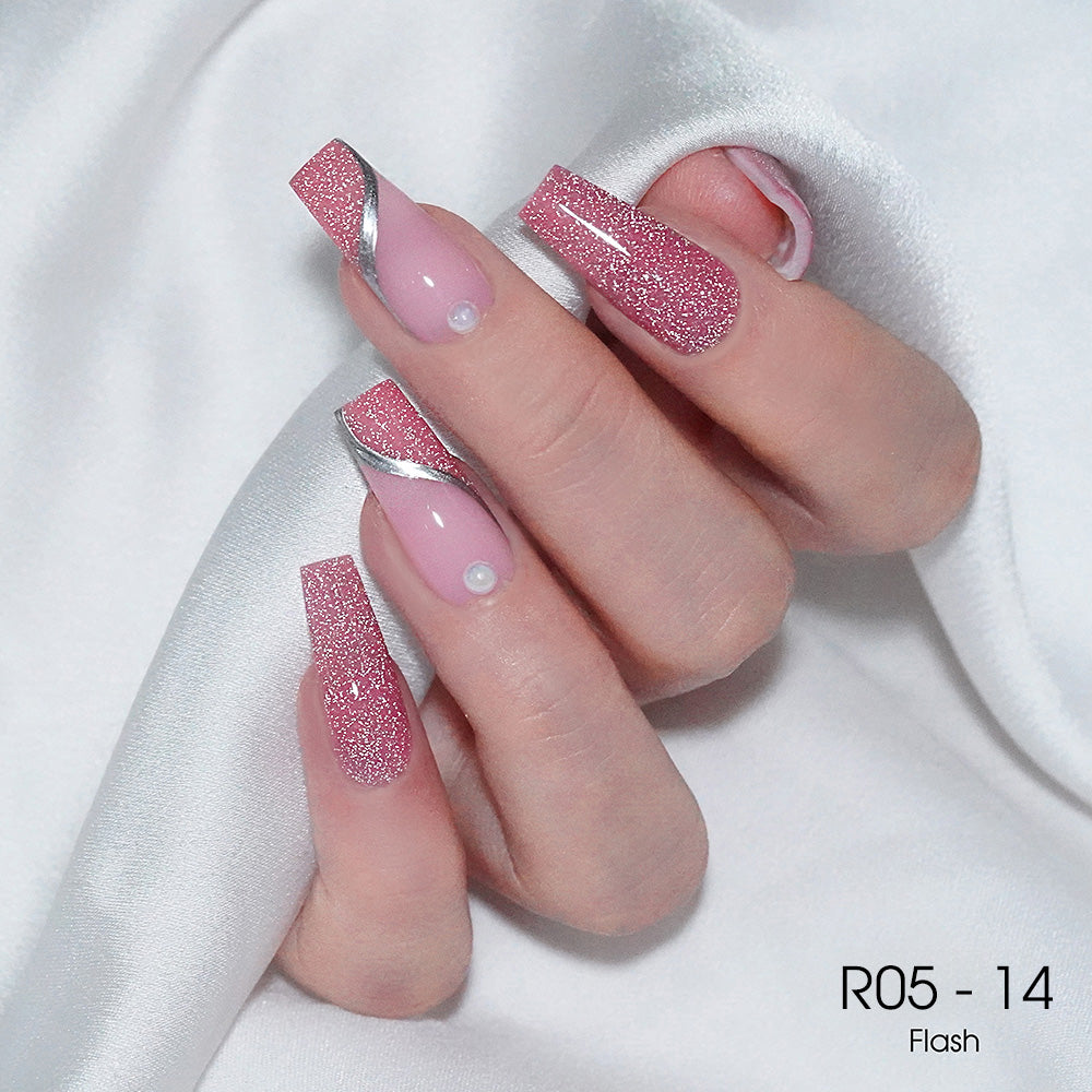 LAVIS Reflective R05 - 14 - Gel Polish 0.5 oz - Neon Lights Reflective Collection by LAVIS NAILS sold by DTK Nail Supply