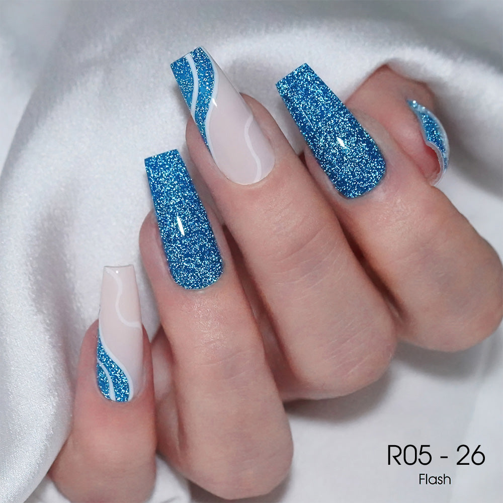 LAVIS Reflective R05 - 26 - Gel Polish 0.5 oz - Glow With The Flow Reflective Collection by LAVIS NAILS sold by DTK Nail Supply