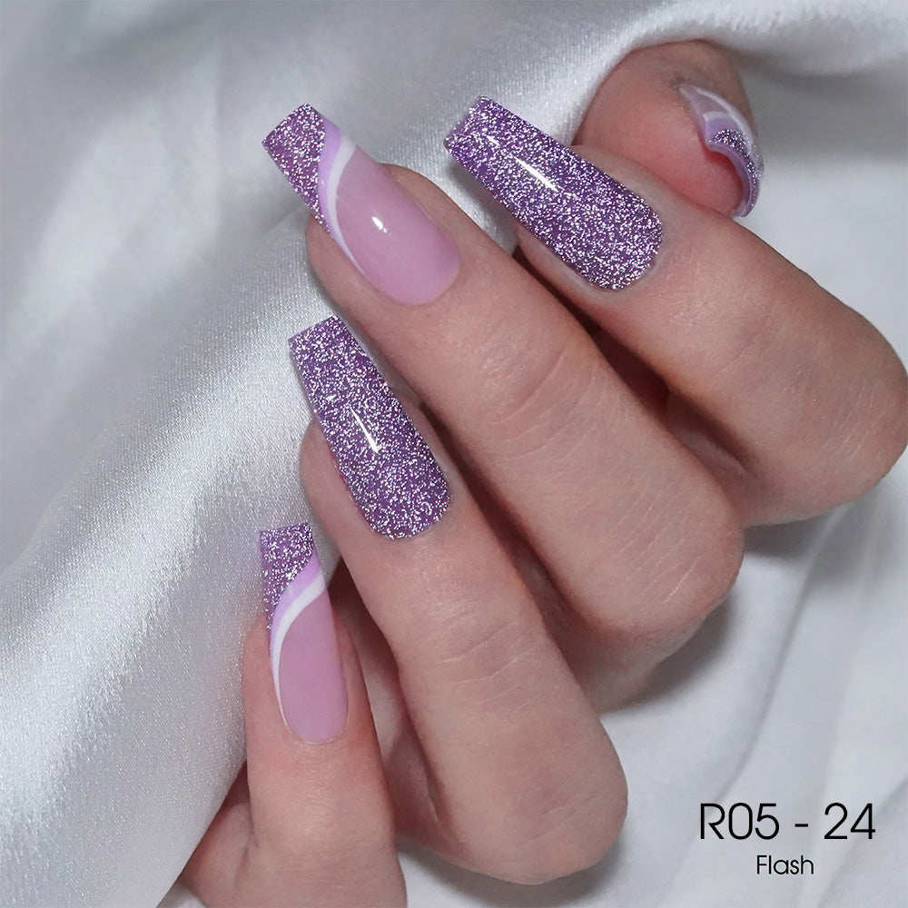 LAVIS Reflective R05 - 24 - Gel Polish 0.5 oz - Neon Lights Reflective Collection by LAVIS NAILS sold by DTK Nail Supply