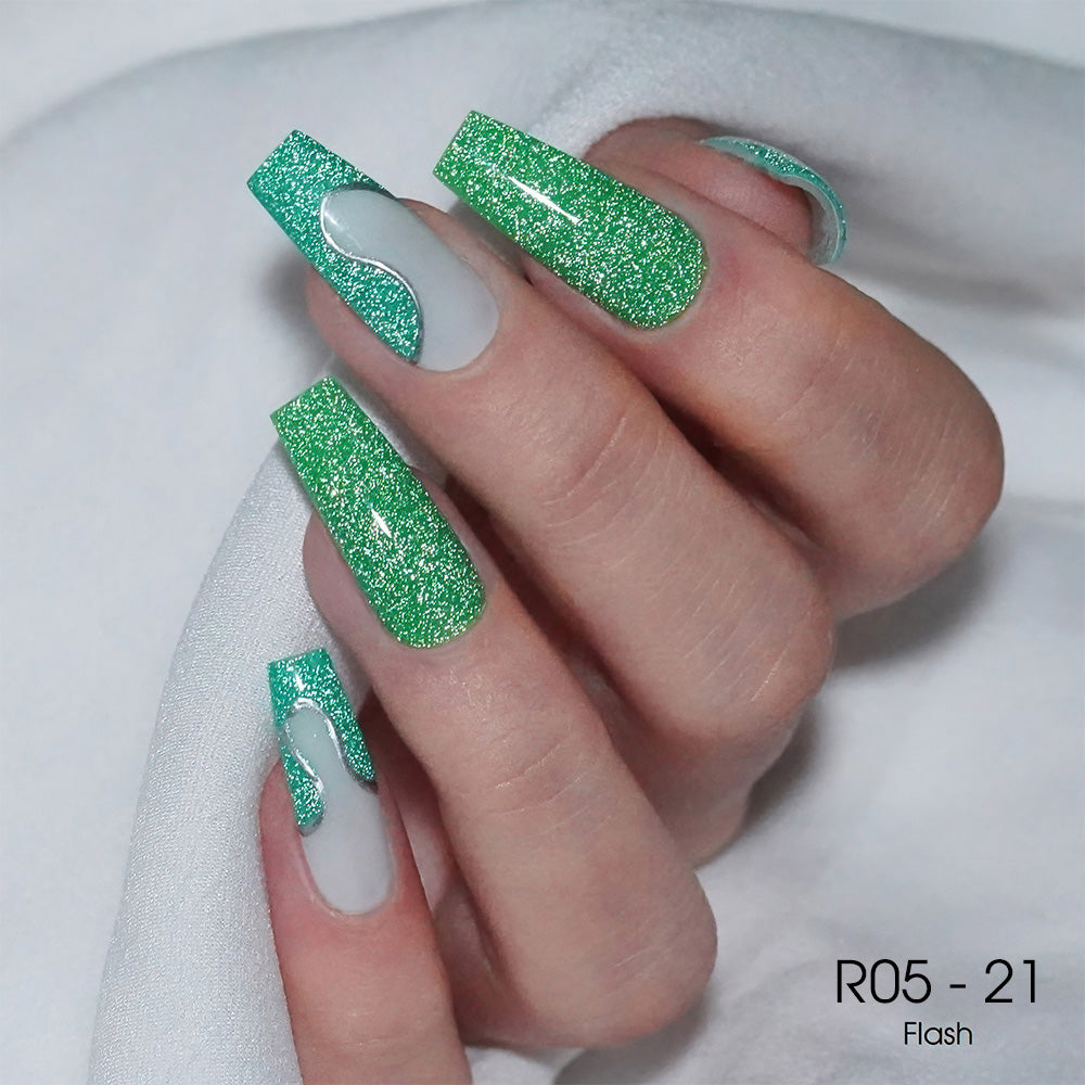 LAVIS Reflective R05 - 21 - Gel Polish 0.5 oz - Neon Lights Reflective Collection by LAVIS NAILS sold by DTK Nail Supply