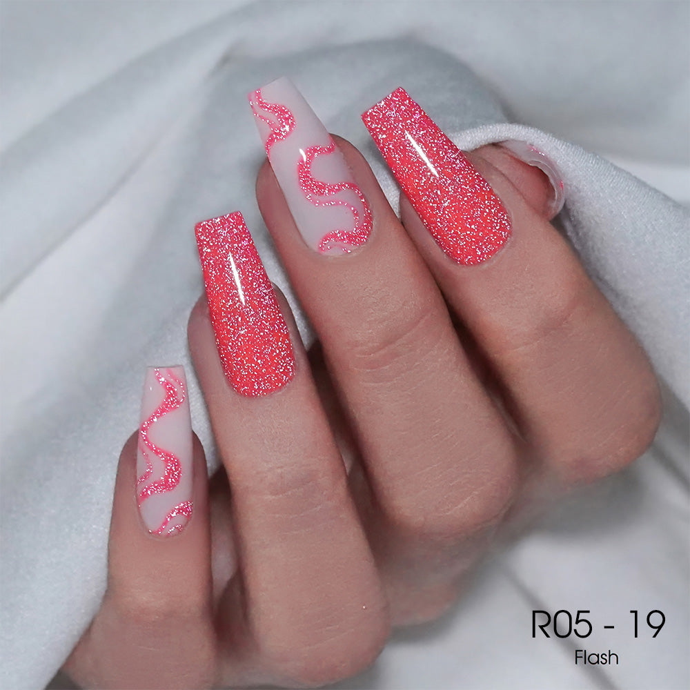 LAVIS Reflective R05 - 19 - Gel Polish 0.5 oz - Neon Lights Reflective Collection by LAVIS NAILS sold by DTK Nail Supply
