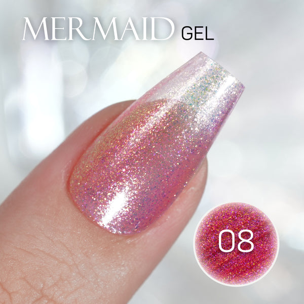 LAVIS MM08 - Gel Polish 0.5oz - Mermaid Lagoon Glitter Collection by LAVIS NAILS sold by DTK Nail Supply