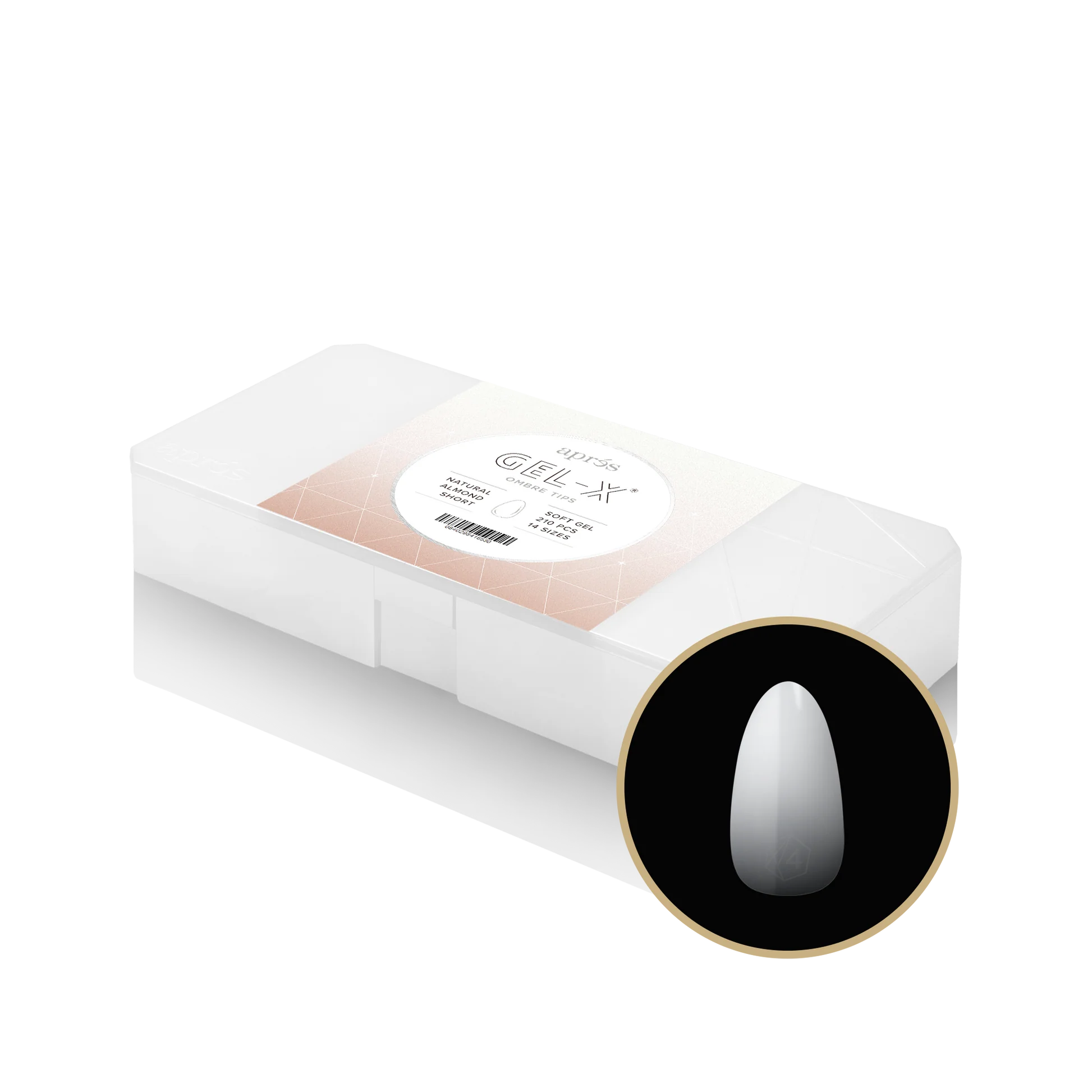  Apres Gel-X Ombre Tips  - Natural Almond Short by Apres sold by DTK Nail Supply