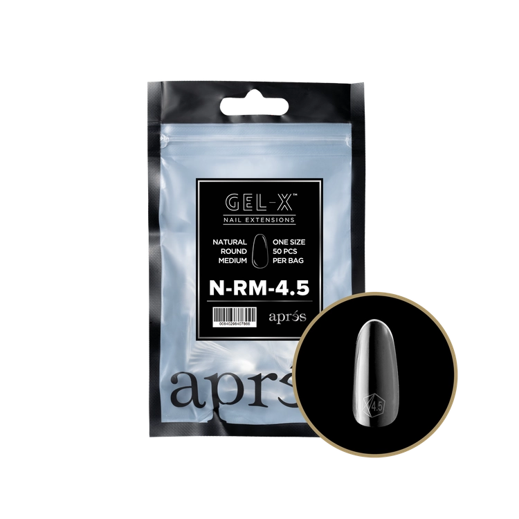 APRES - Gel-X Natural Round Medium #4.5 Refill Bag