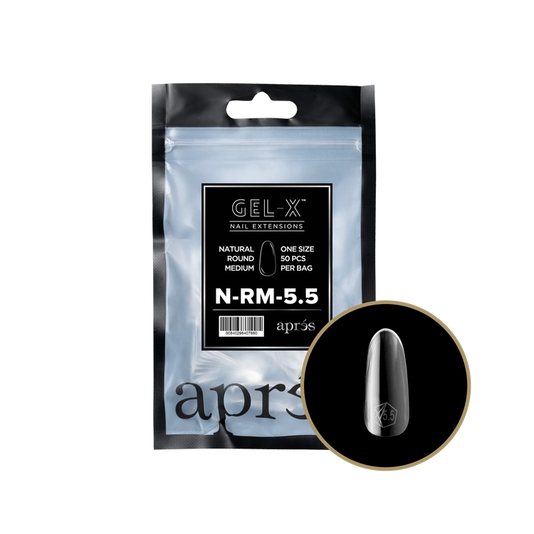 APRES - Gel-X Natural Round Medium #5.5 Refill Bag