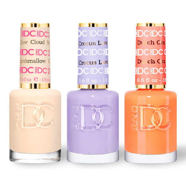  DND DC 3 Nail Lacquer - Set 4 NUDE, PURPLE & ORANGE by DND DC sold by DTK Nail Supply