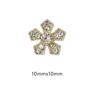 LX2 #435-440 2PCS Gold Flower Nail Charm