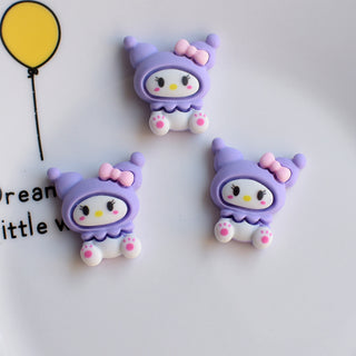 #347 2PCS Clay Kuromi Nail Charm - Purple