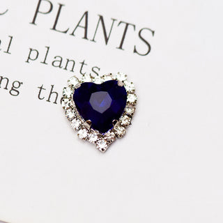 #179 Blue LX2 #177-182 2PCS Diamond Frame Heart Gem Nail Charm by Nail Charm sold by DTK Nail Supply