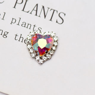 #178 Crystal LX2 #177-182 2PCS Diamond Frame Heart Gem Nail Charm by Nail Charm sold by DTK Nail Supply