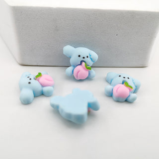  #434 2PCS Blue Dog with Peach Charm by Nail Charm sold by DTK Nail Supply