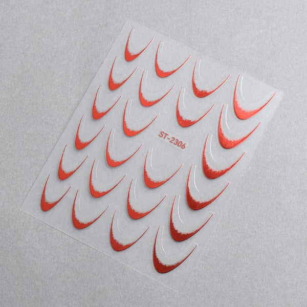 🎁 5D Nail Stickers ST-2306-9 - Laser Red (100% off)